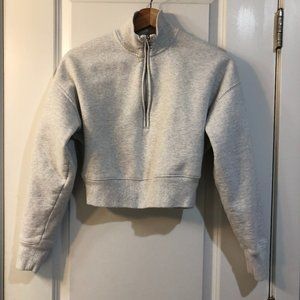 Aritzia Wilfred Free Cropped Quarter-Zip Pullover (XS)